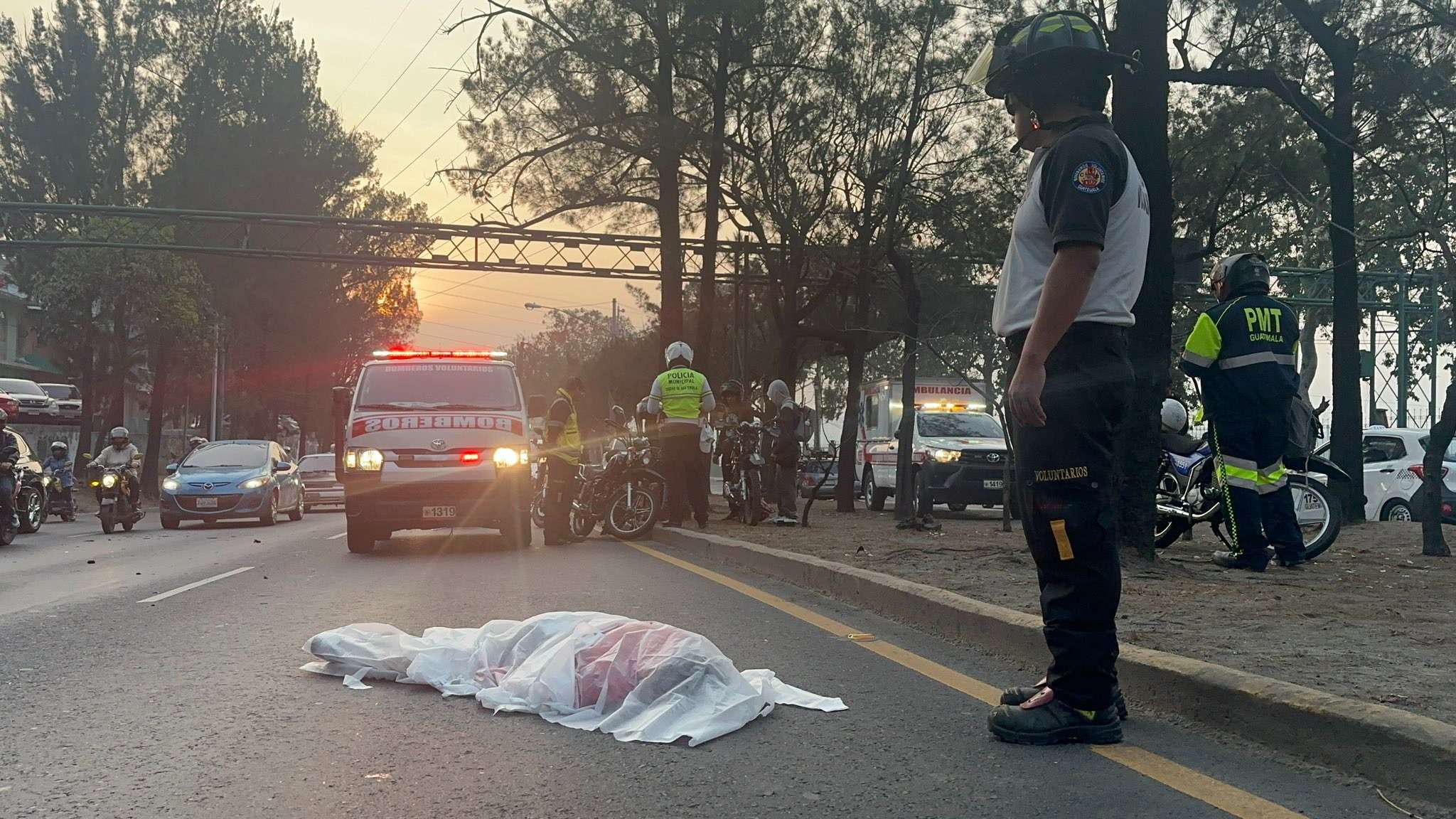 hombre atropellado en Anillo Periférico #TráficoGT