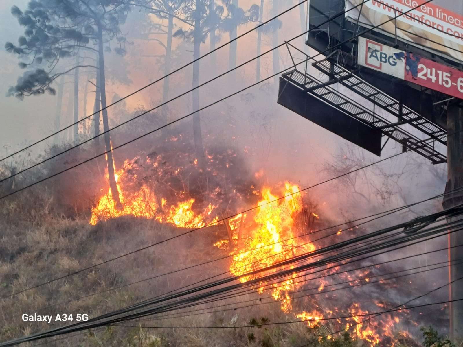 Incendio forestal ruta al pacífico