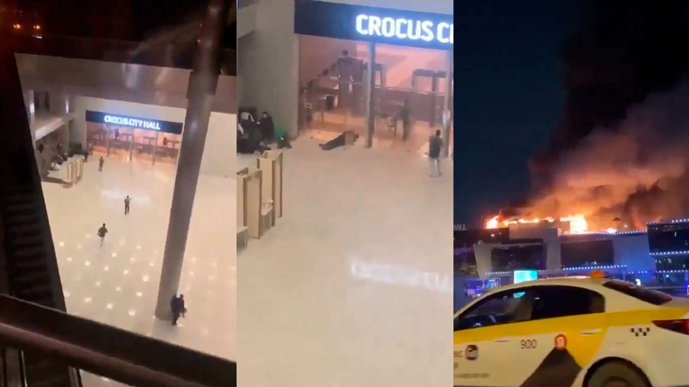Así fue el tiroteo en Crocus, Krasnogorsk, Rusia, previo a un concierto que dejó varios muertos y heridos