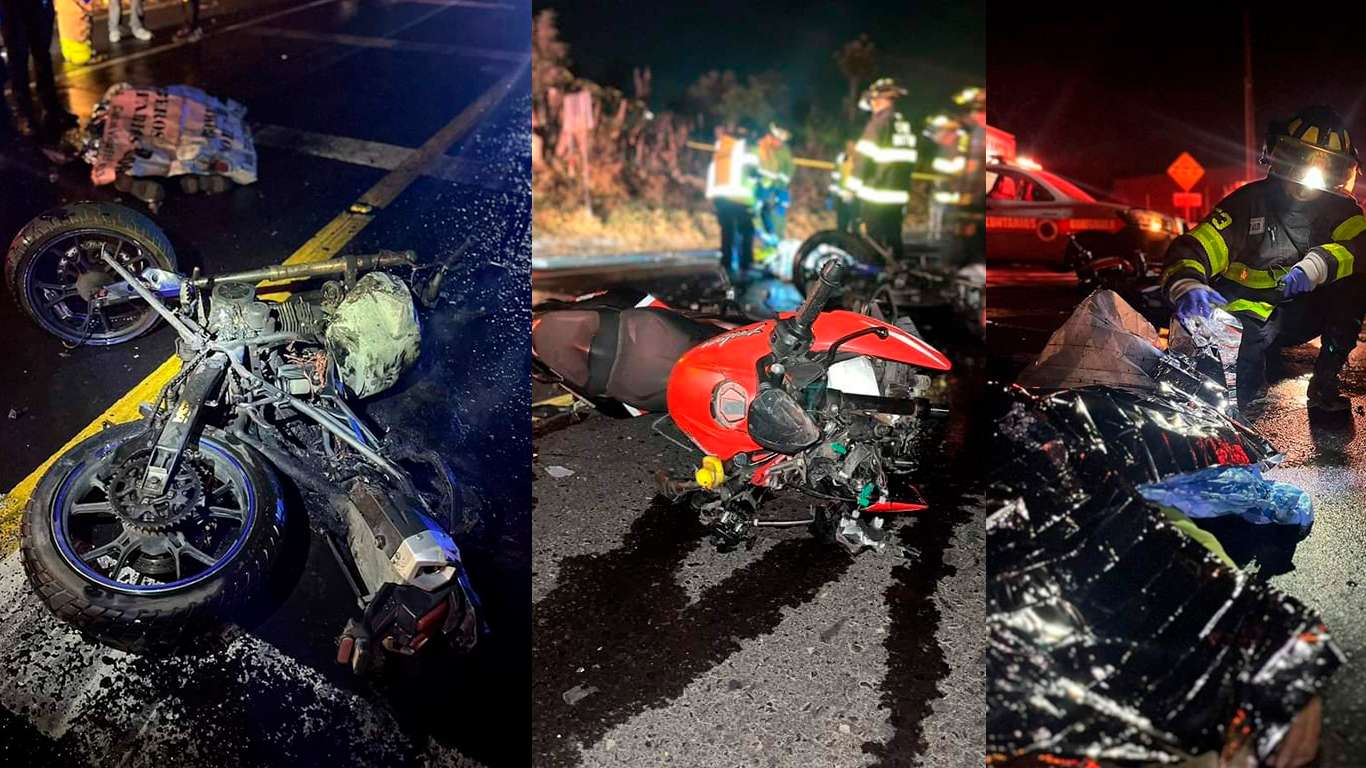 Moto se prende en llamas luego de choque, 3 personas mueren en Sacatepéquez