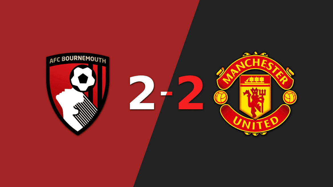 Manchester United empata ante Bournemouth pese al doblete de Bruno Fernandes