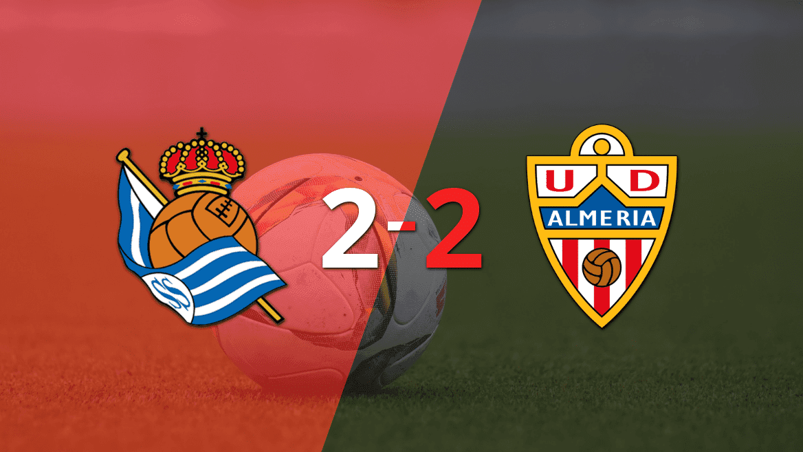 Doblete de Adrián Embarba en el empate a 2 entre Almería y Real Sociedad