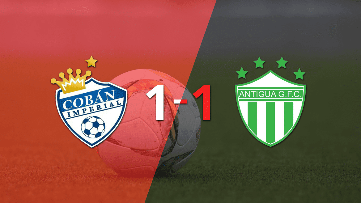Reparto de puntos en el empate a uno entre Cobán Imperial y Antigua GFC