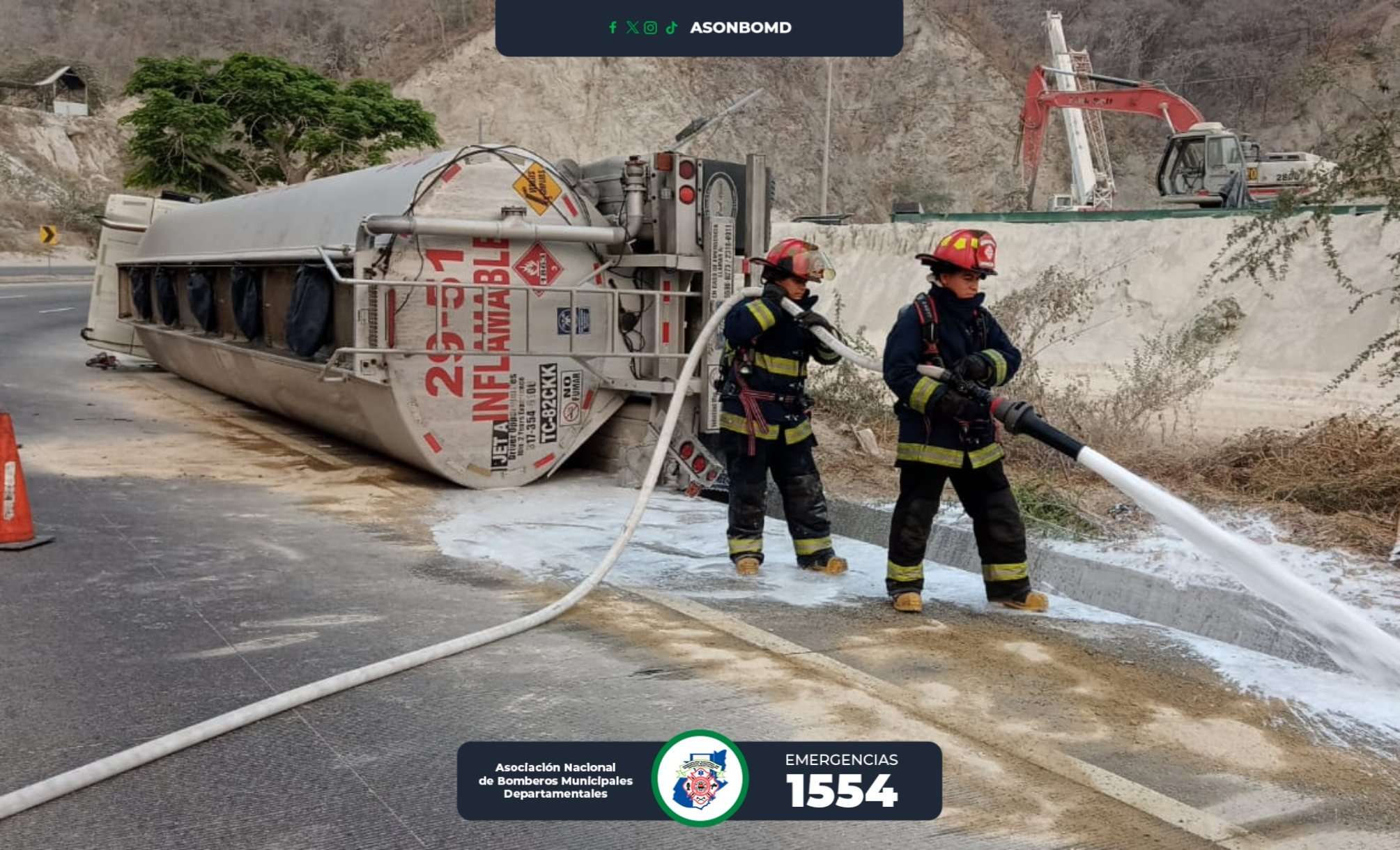 Cisterna que transporta combustible vuelca en ruta al Atlántico