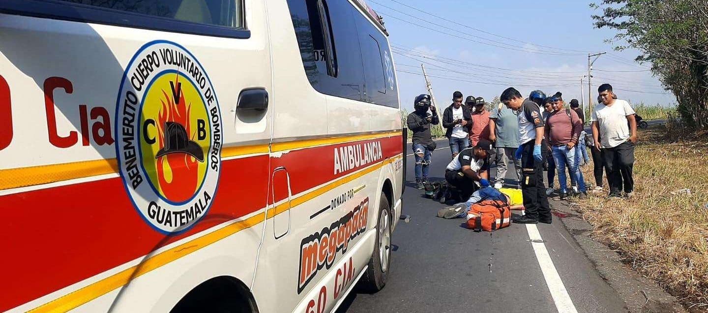 Bomberos Palín atropellado abril 19