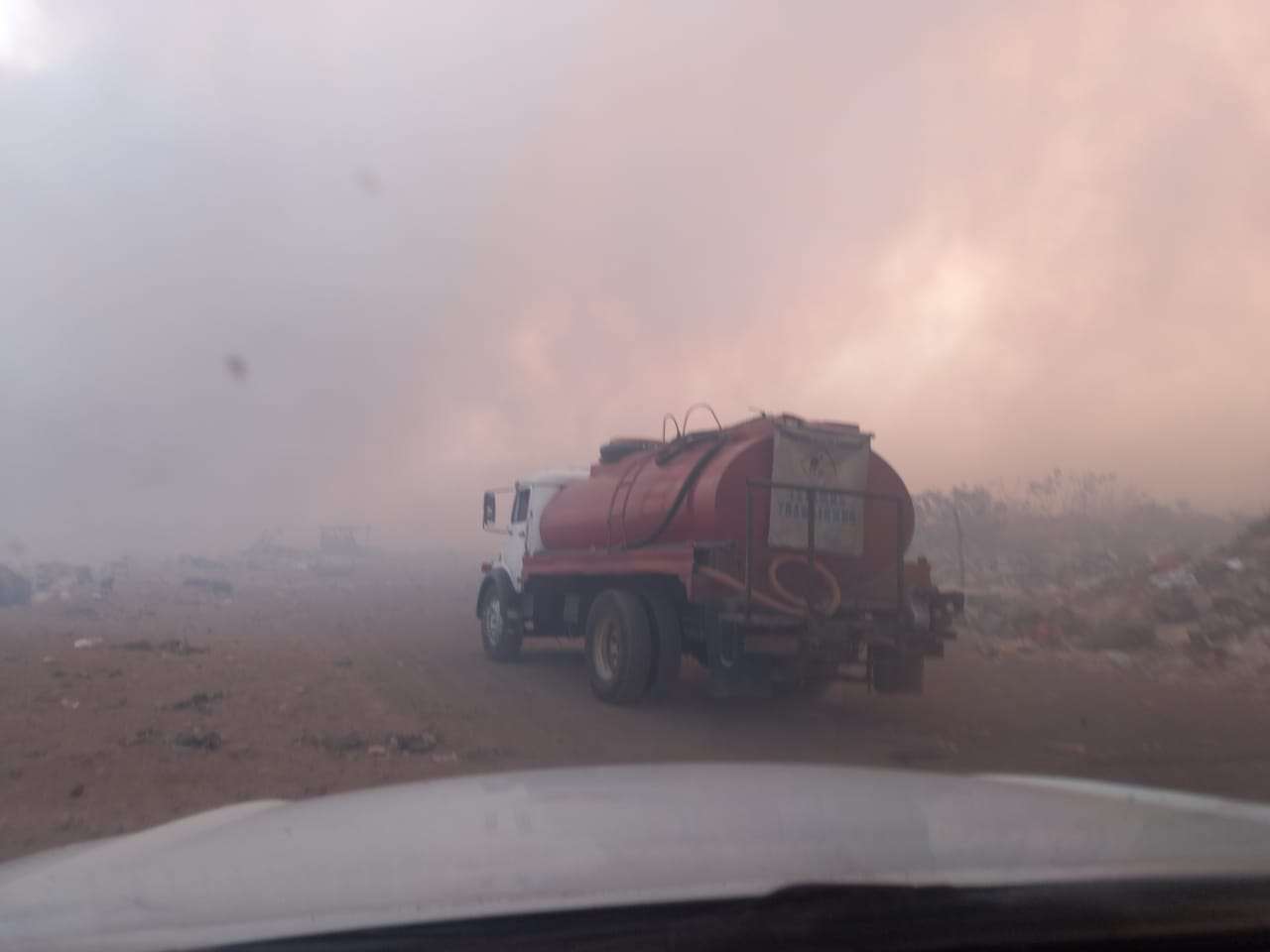 humo del incendio de villa nueva muy mal aire