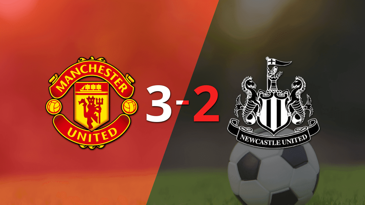 Partido de muchos goles y triunfo de Manchester United sobre Newcastle United
