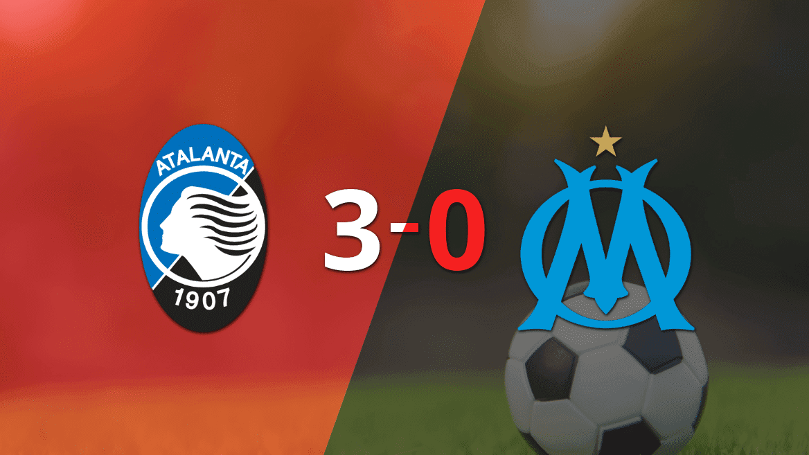 Goleada de Atalanta 3 a 0 sobre Olympique de Marsella
