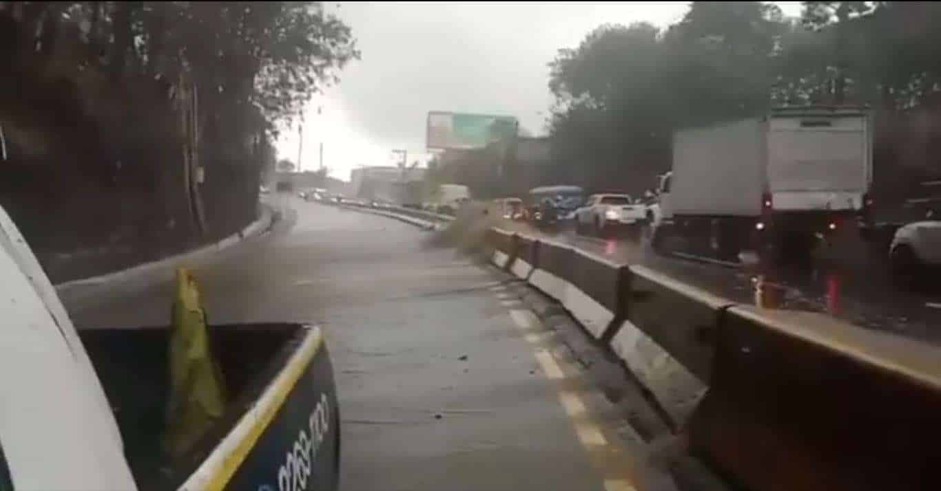 ÚLTIMA HORA | Reportan cierre del puente provisional en Villa Nueva por fuertes lluvia