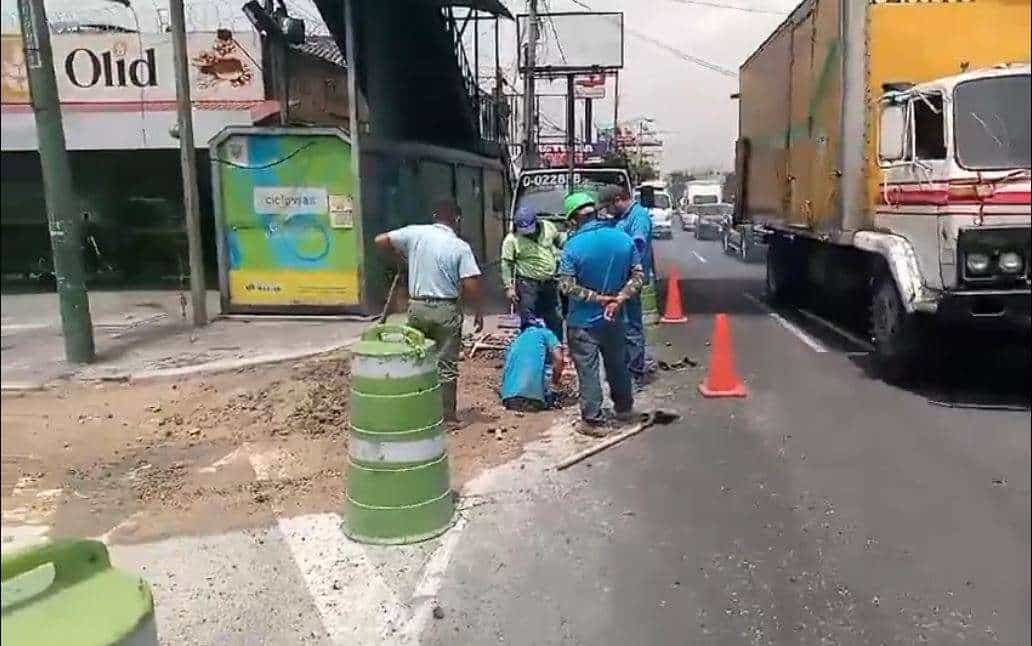 ÚLTIMA HORA | Trabajos de Empagua complican la circulación en Calzada Raúl Aguilar Batres