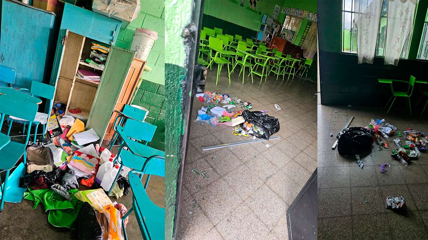 ¿Quién roba a los niños? Saqueo en escuela de zona 18 deja instalaciones en estado deplorable