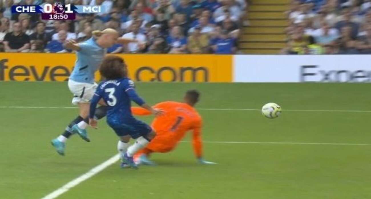 gol de haaland city 1-0 chelsea