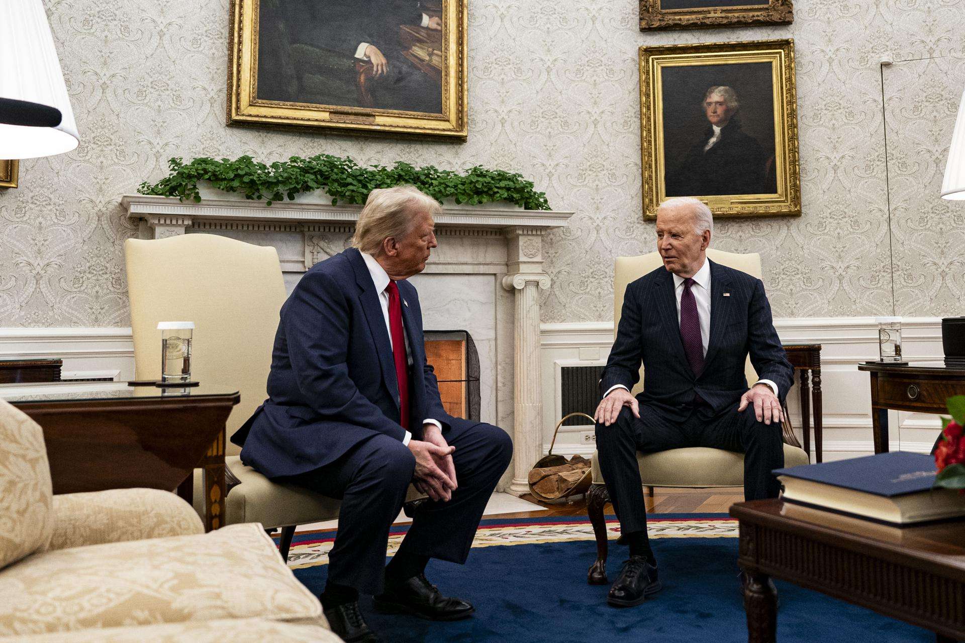 Biden inicia su reunión con Trump felicitándolo por su victoria en las elecciones