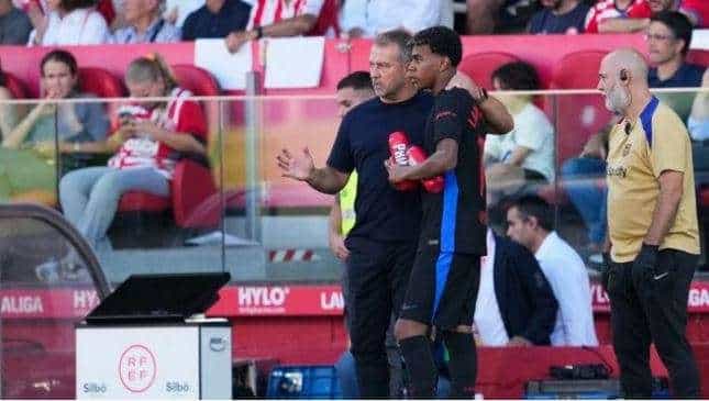 Flick confirma que Lamine será baja en Vigo y que no regresará hasta que esté al "100%"