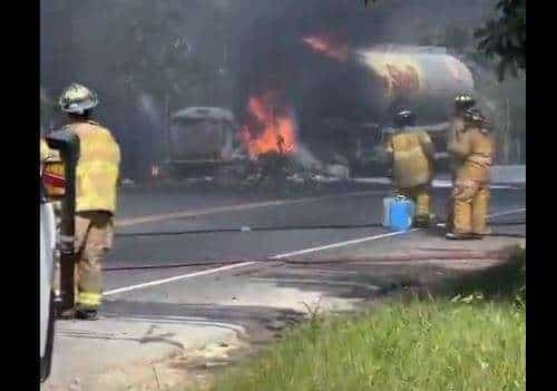 ¿Qué pasó en el kilómetro 271? Incendio moviliza a bomberos y cierra la vía