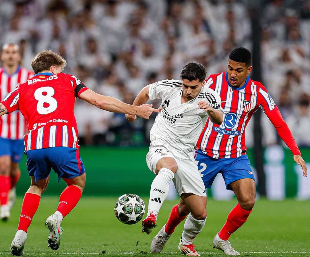 ¡Derbi a la par! Real Madrid y Atlético se van al descanso con empate 1-1