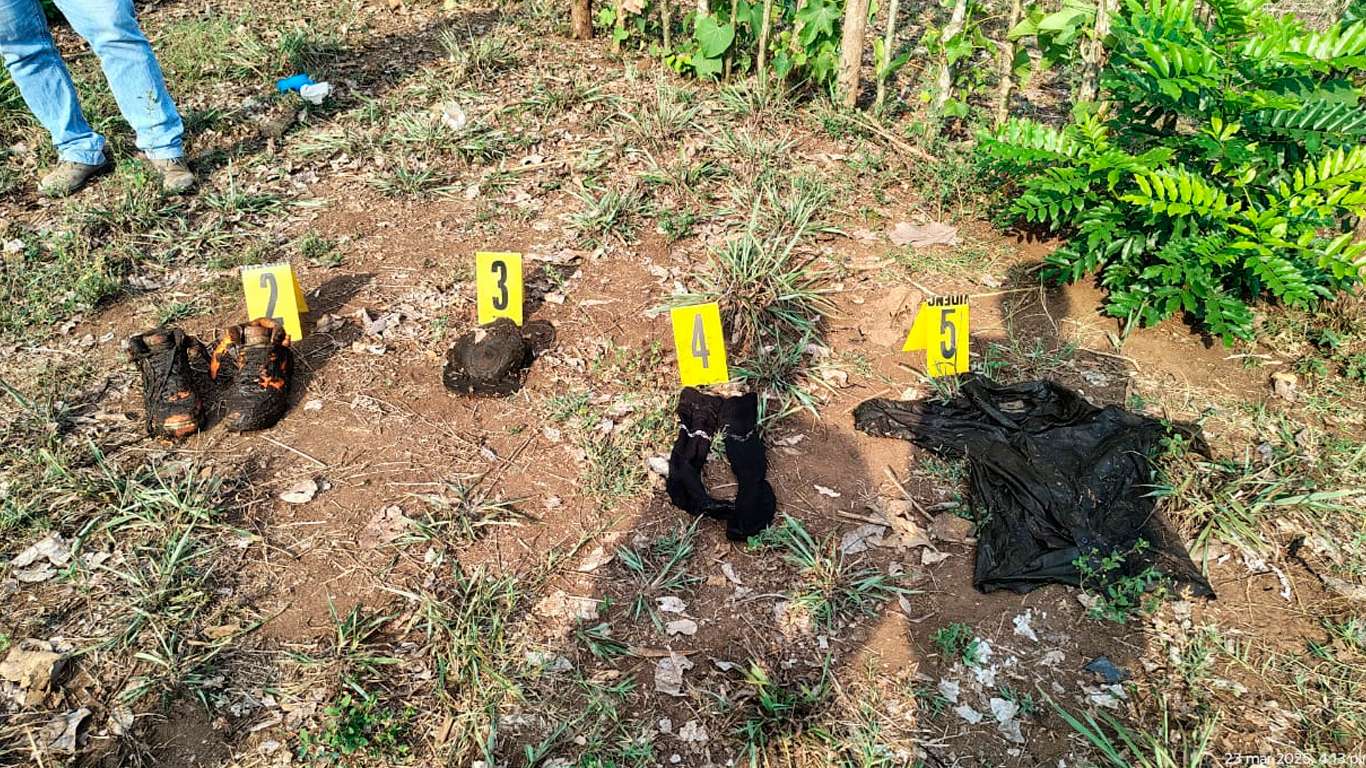 PNC localiza objetos de crimen cometido en Suchitepéquez (una persona capturada)