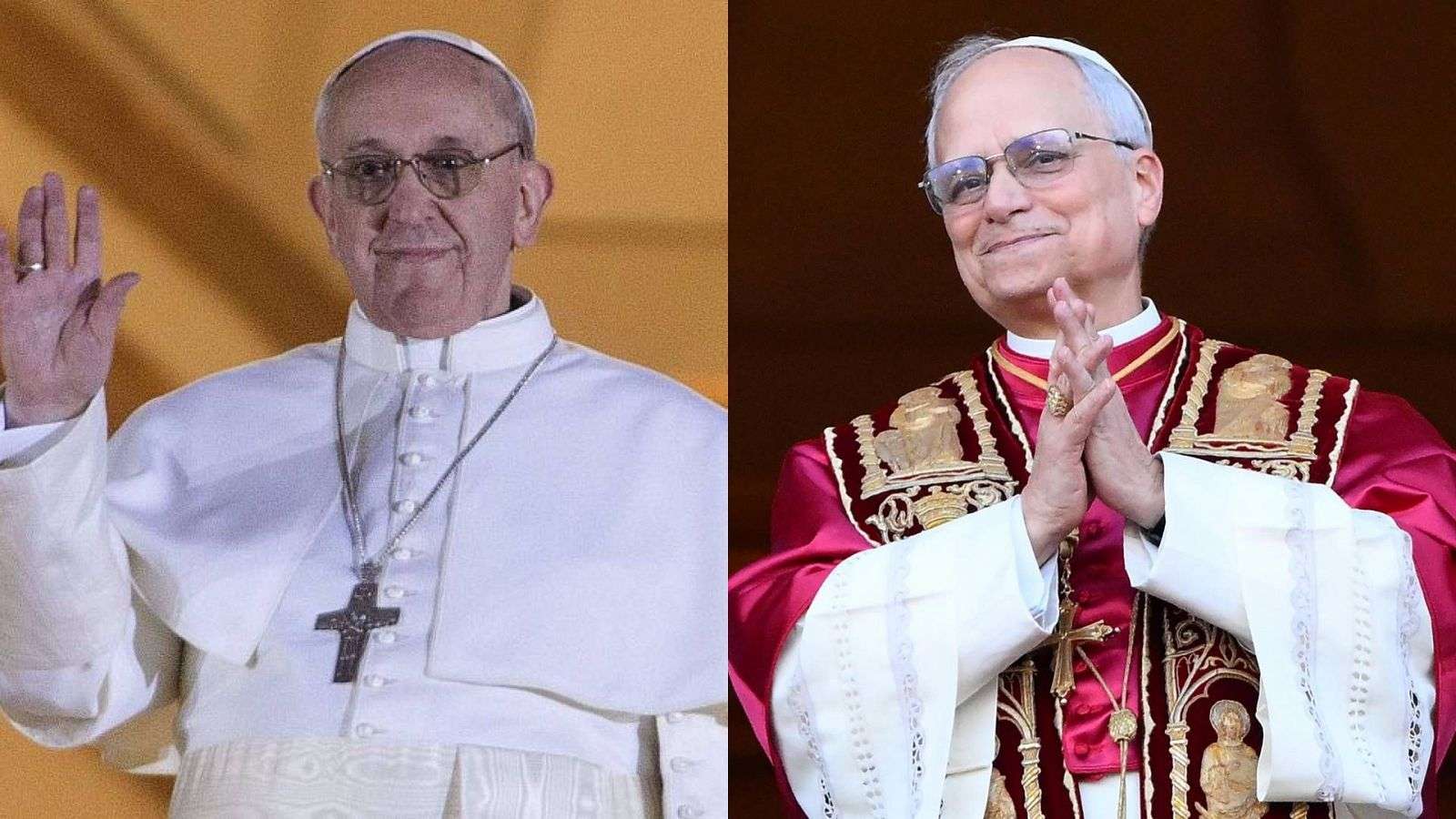 papa león y papa francisco