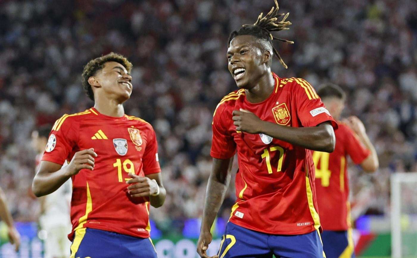 Lamine Yamal y Nico Williams.