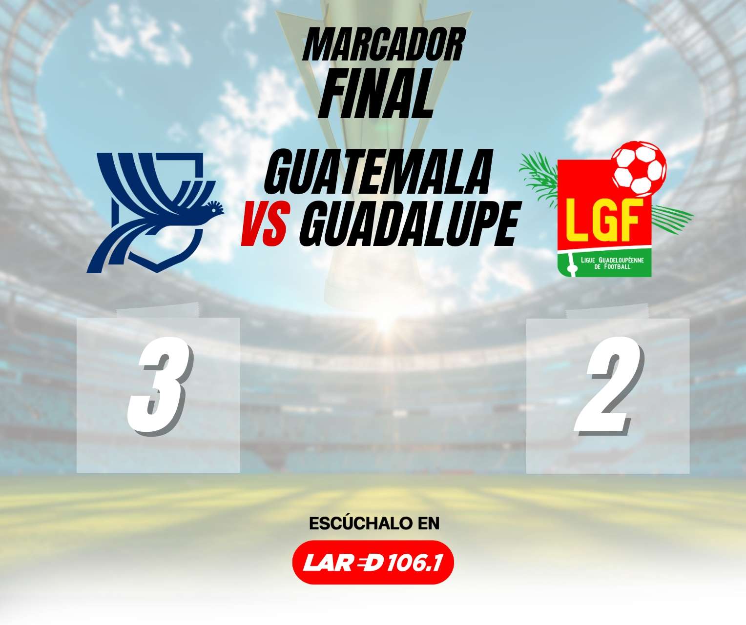 ¡A cuartos de final! Guatemala vence a Guadalupe y asegura su clasificación en la Copa Oro 2025