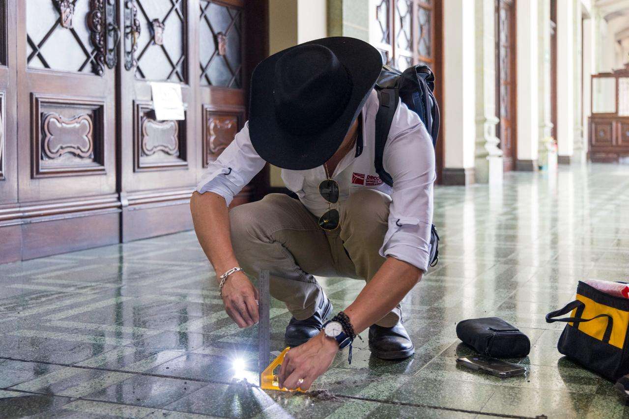 Verifican el Palacio Nacional luego de los sismos.