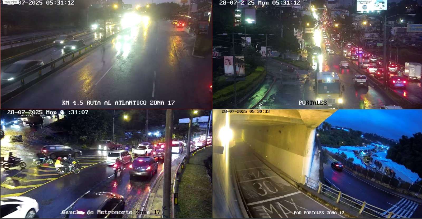 lluvia tránsito guatemala