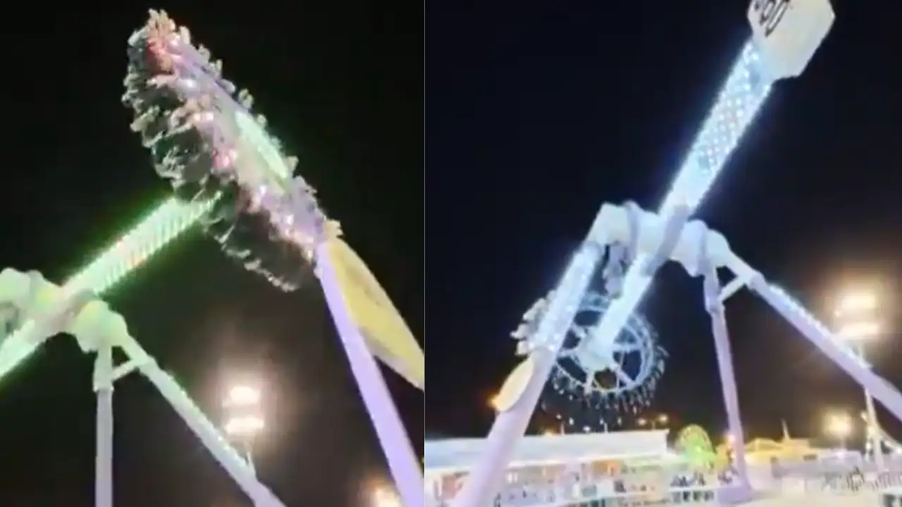 EN VIDEO | ¡Terror en el aire! Juego mecánico colapsa y deja 23 heridos