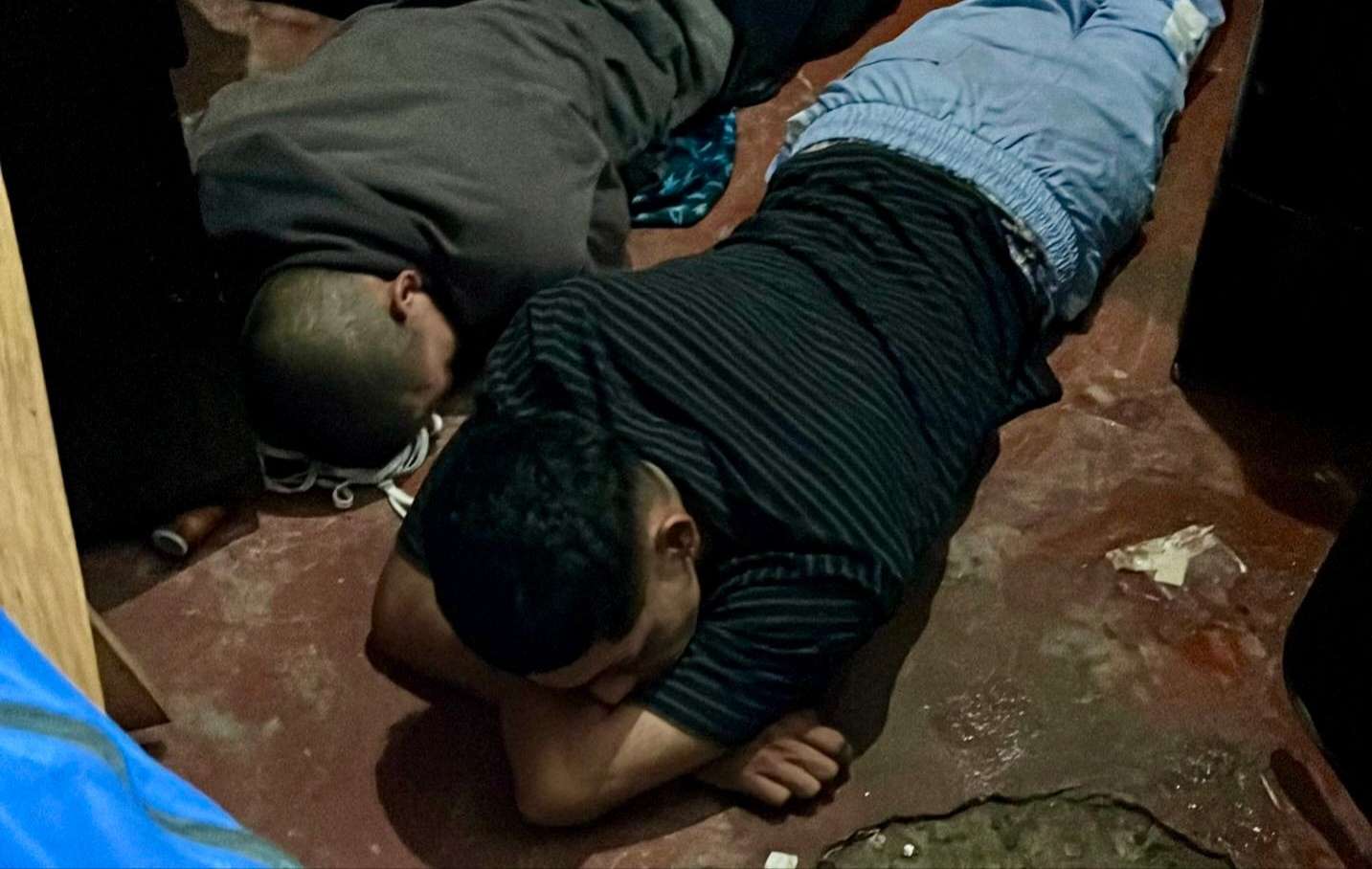 Mareros detenidos en zona 3.