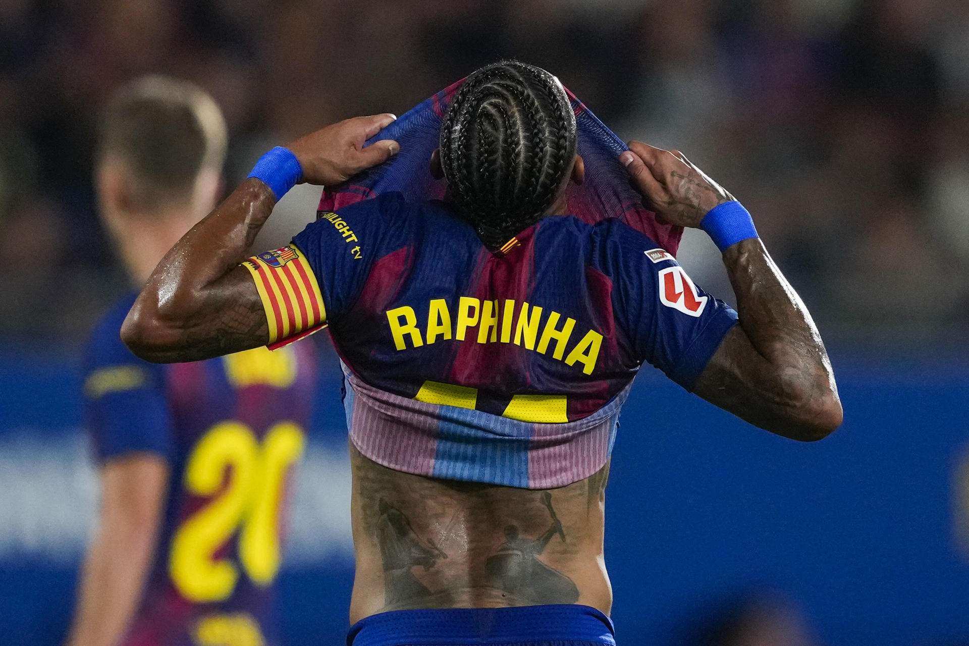 Fotografía de archivo del delantero del Barcelona Raphinha. EFE/ Alejandro García