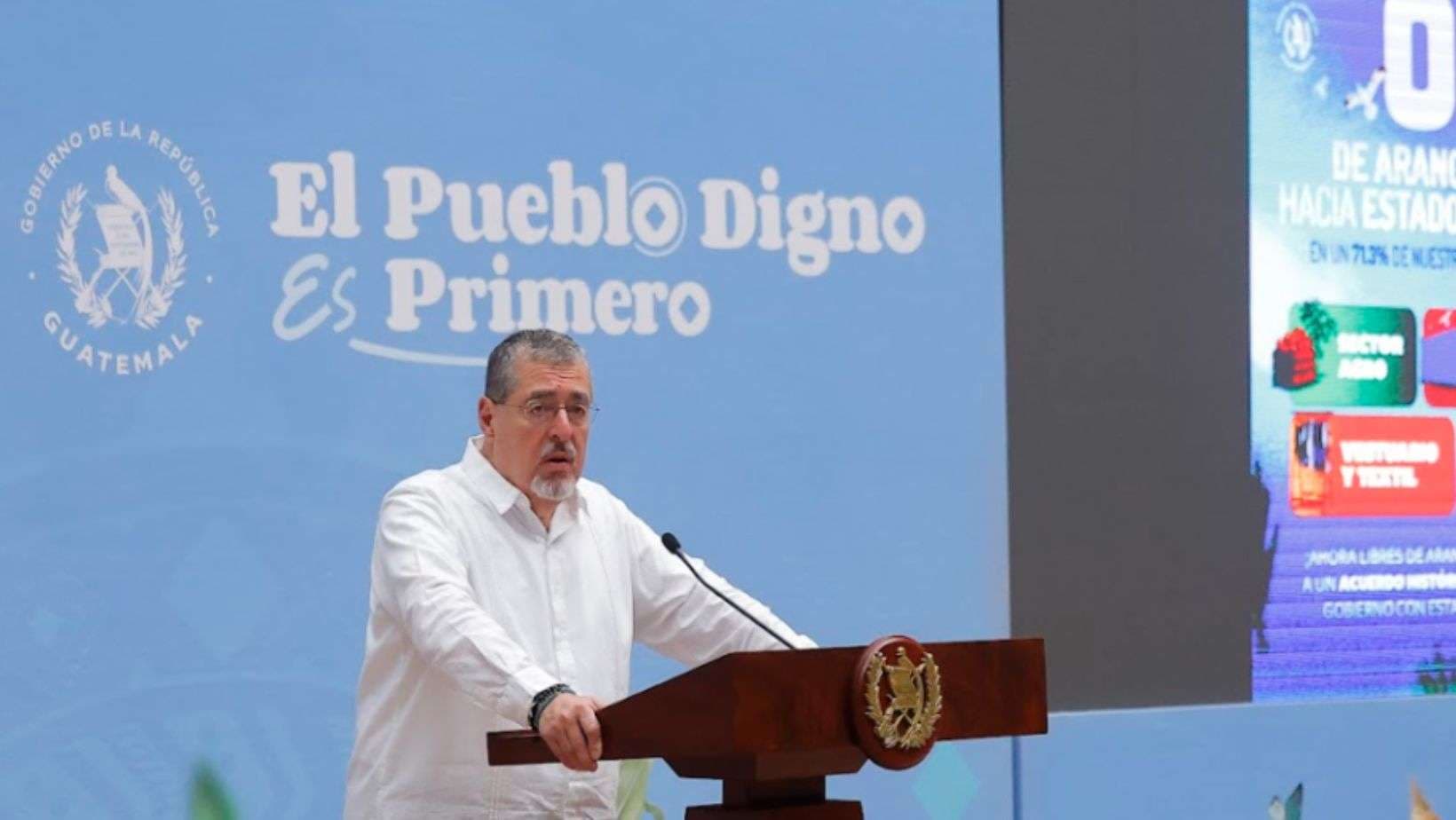 Guatemala anuncia acuerdo con EE. UU. para eliminar aranceles y fortalecer el comercio bilateral