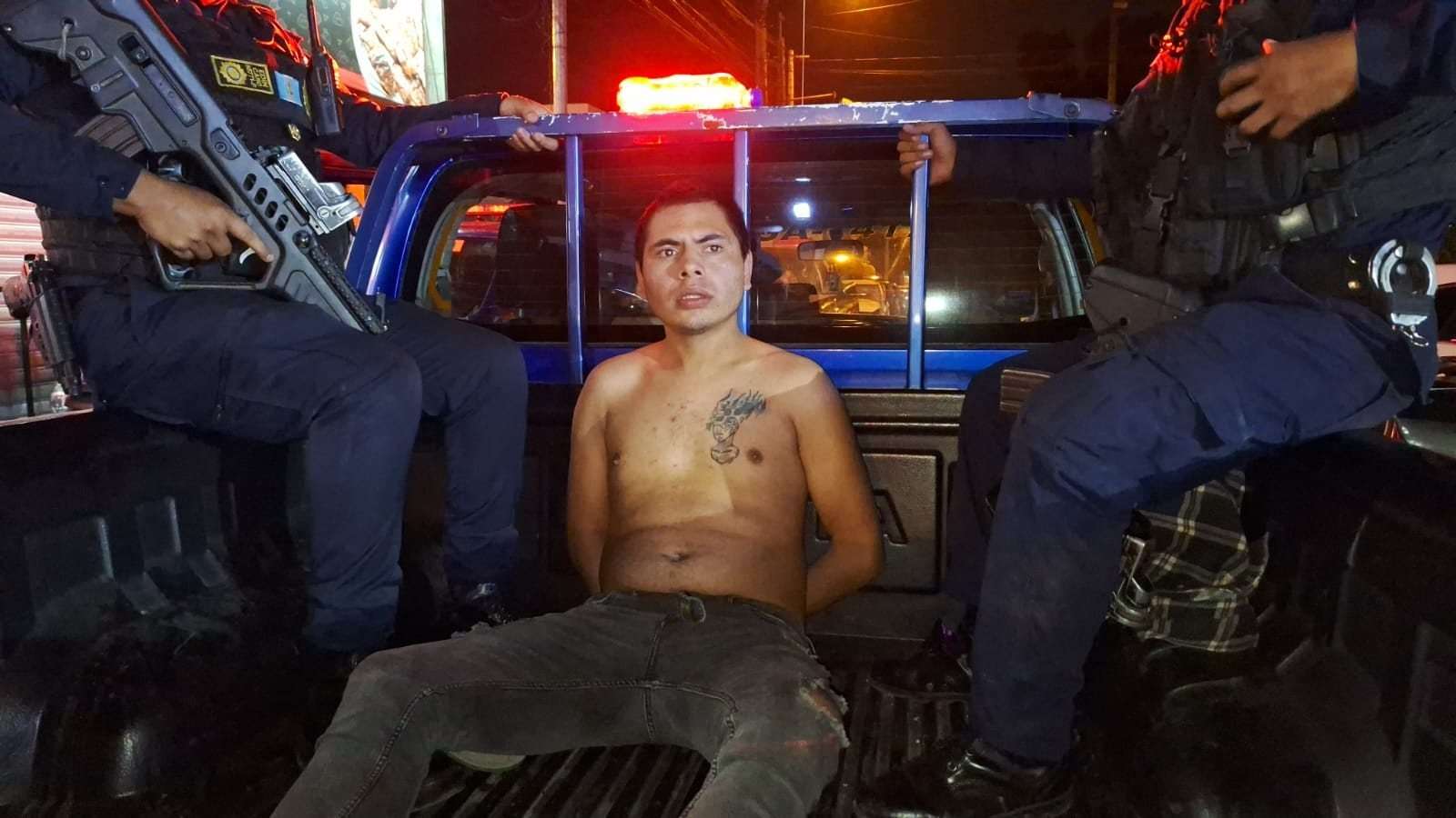 pandillero detenido.