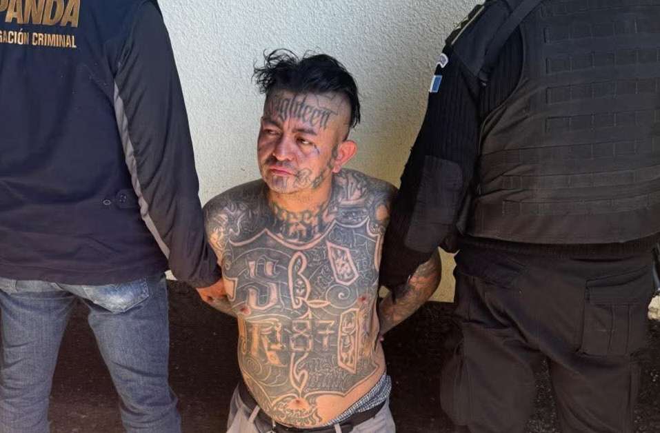 Pandillero detenido.
