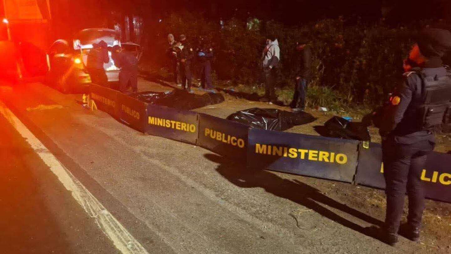 Hallazgo macabro en Villa Nueva: localizan cuatro cuerpos baleados en un carro