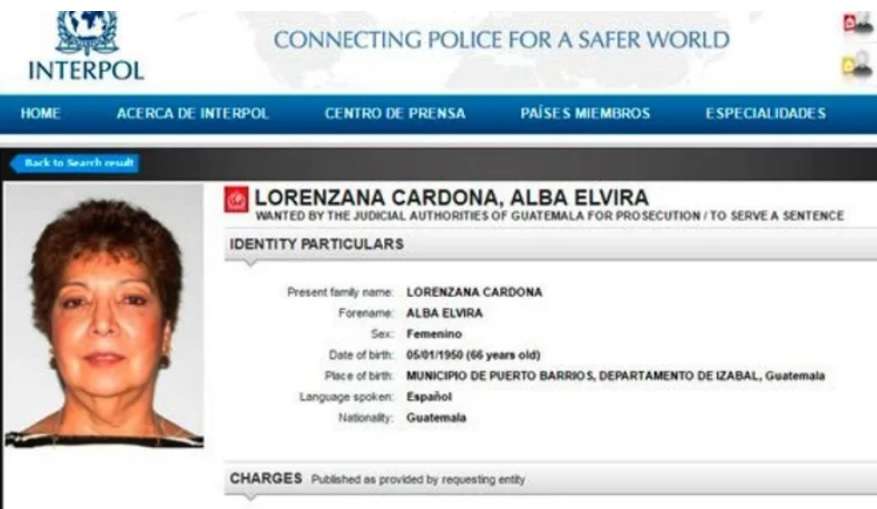 Sala favorece a Alba Lorenzana y ordena suspender orden de detención