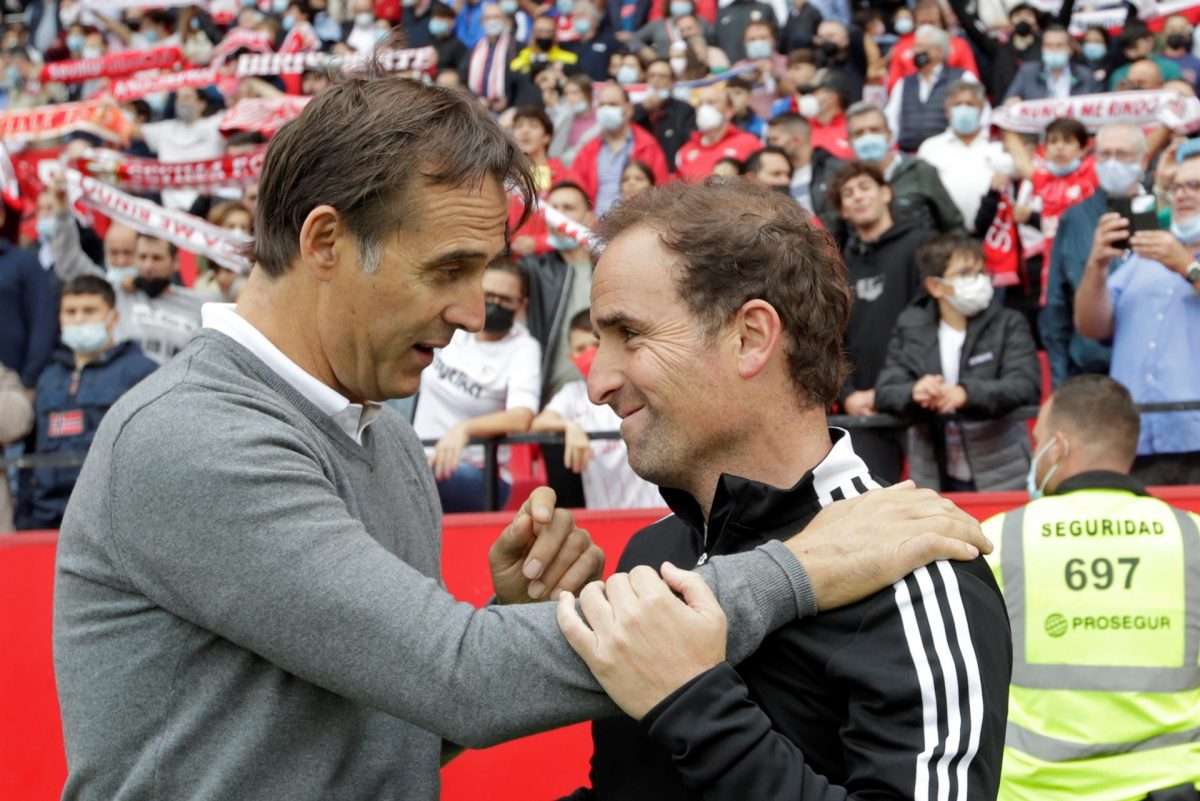 Jagoba Arrasate y Julen Lopetegui, entrenadores de Osasuna y Sevilla que abren la Liga 2022-23.