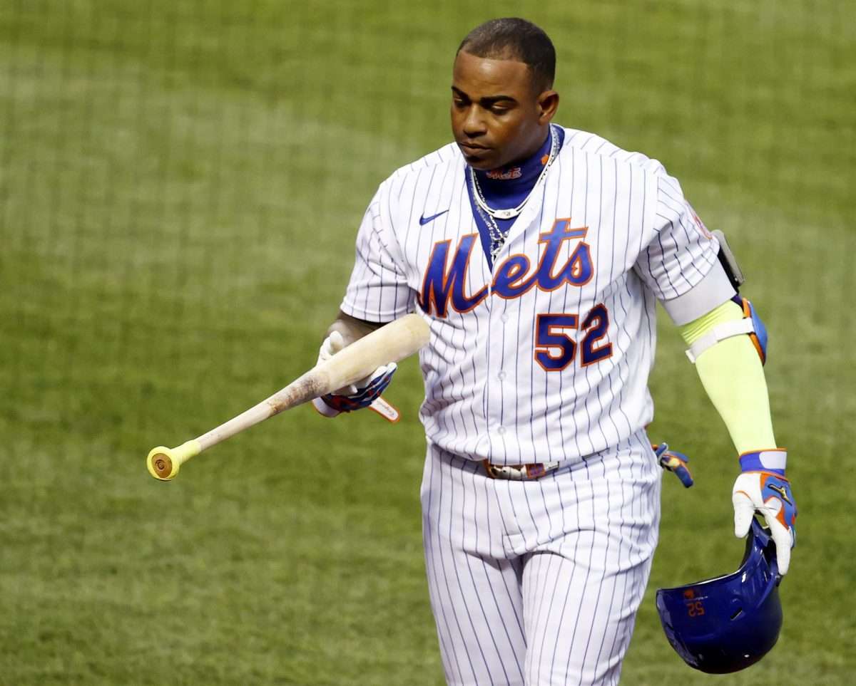 beisbolista cubano Yoenis Céspedes, al actuar para los Mets de Nueva York