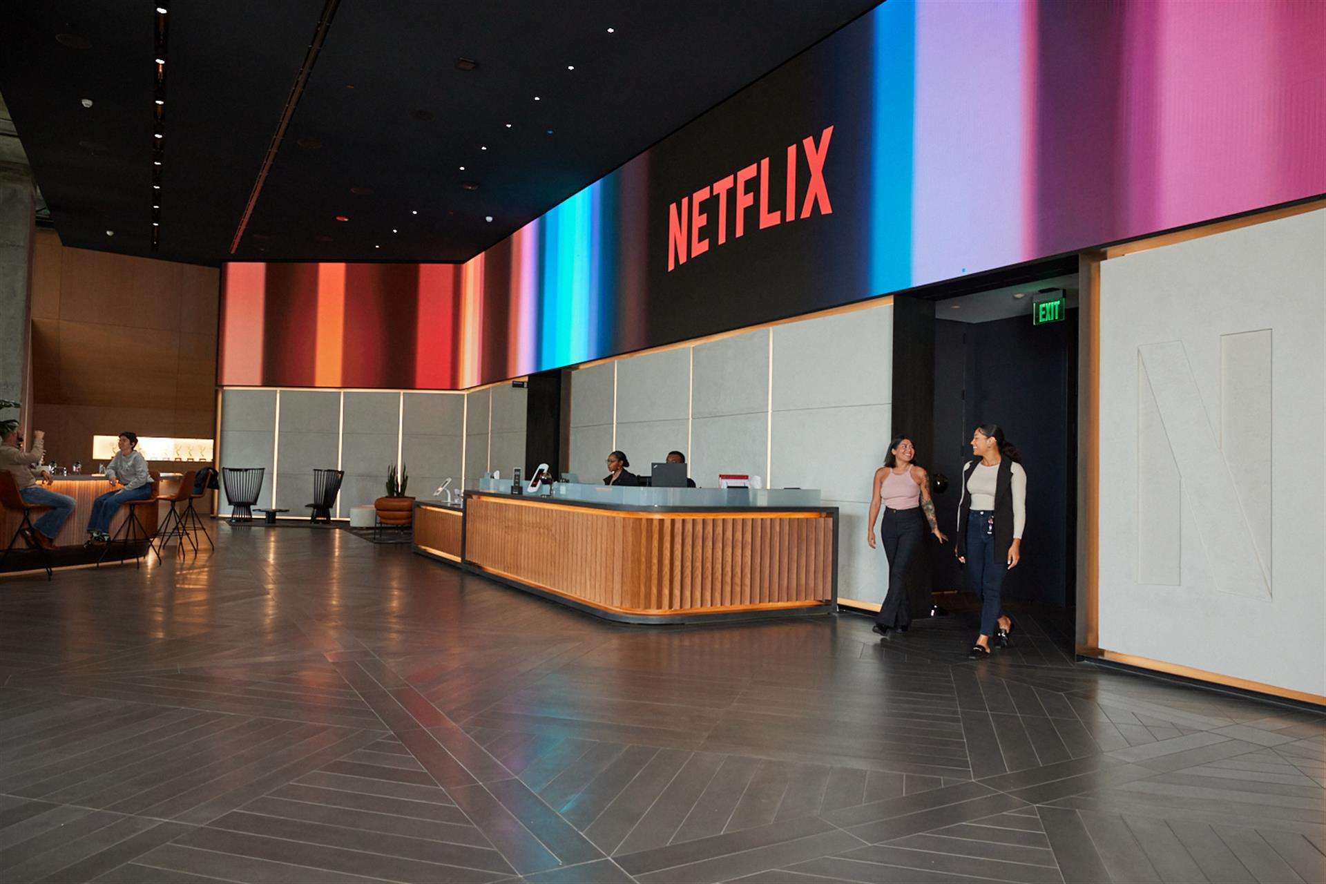 Fotografía cedida por Netflix donde se aprecia la sala de recepción de su sede en Los Ángeles, California (Estados Unidos). EFE/ Netflix