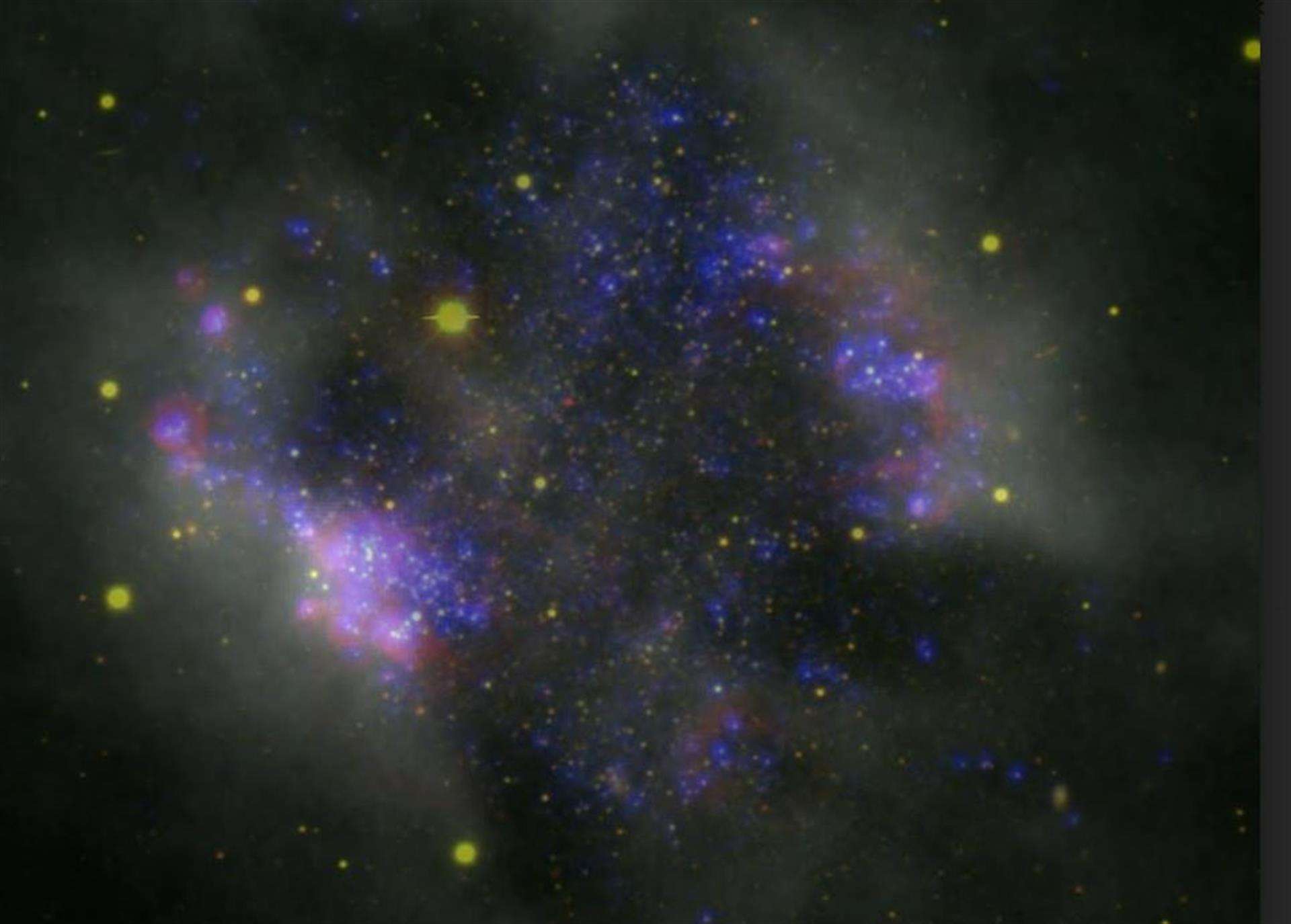 Imagen de la galaxia irregular enana Sextans A, que solo cuenta con un décimo de metalicidad solar. CAB. EFE