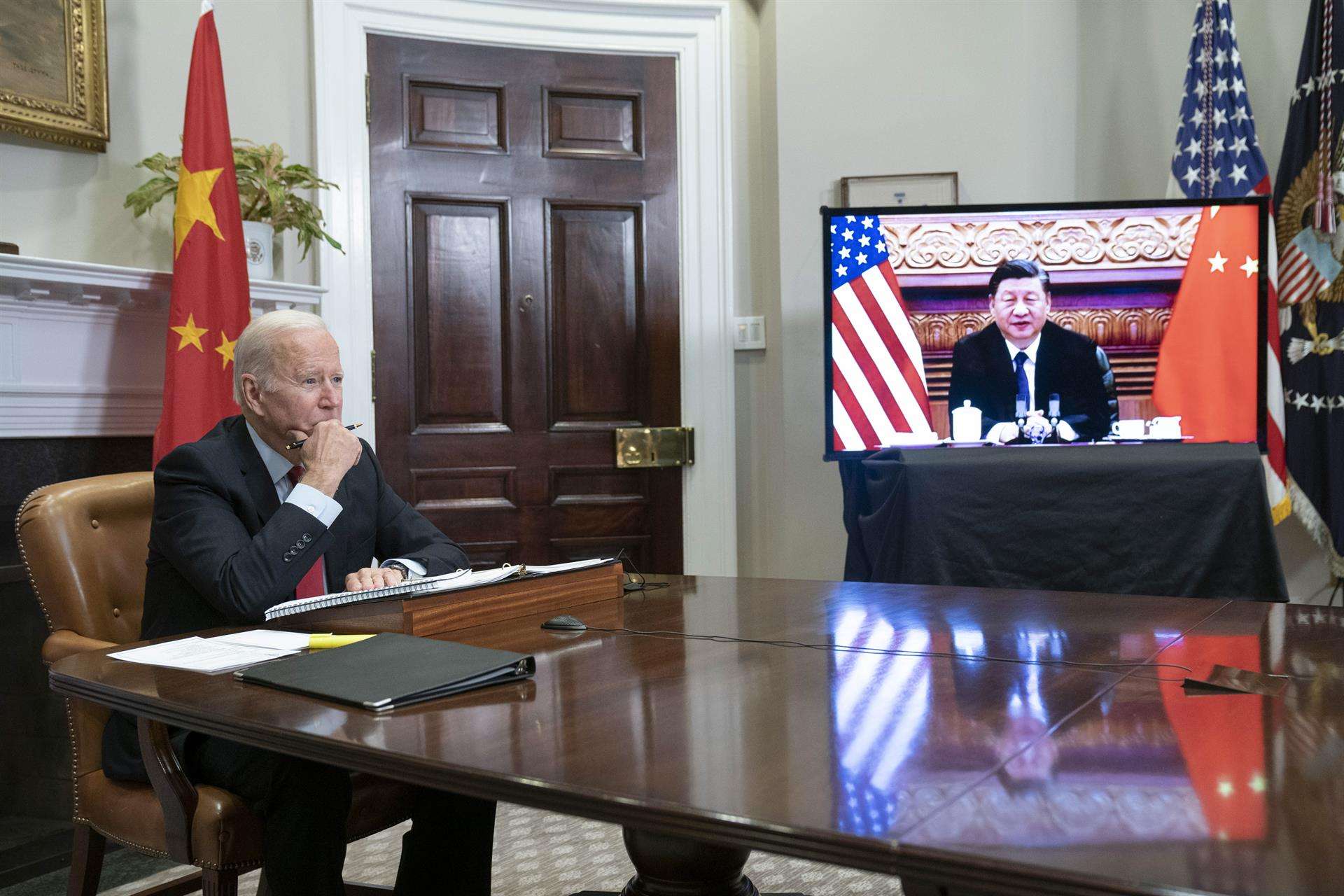 Joe Biden, durante una reunión con el presidente de China, Xi Jinping