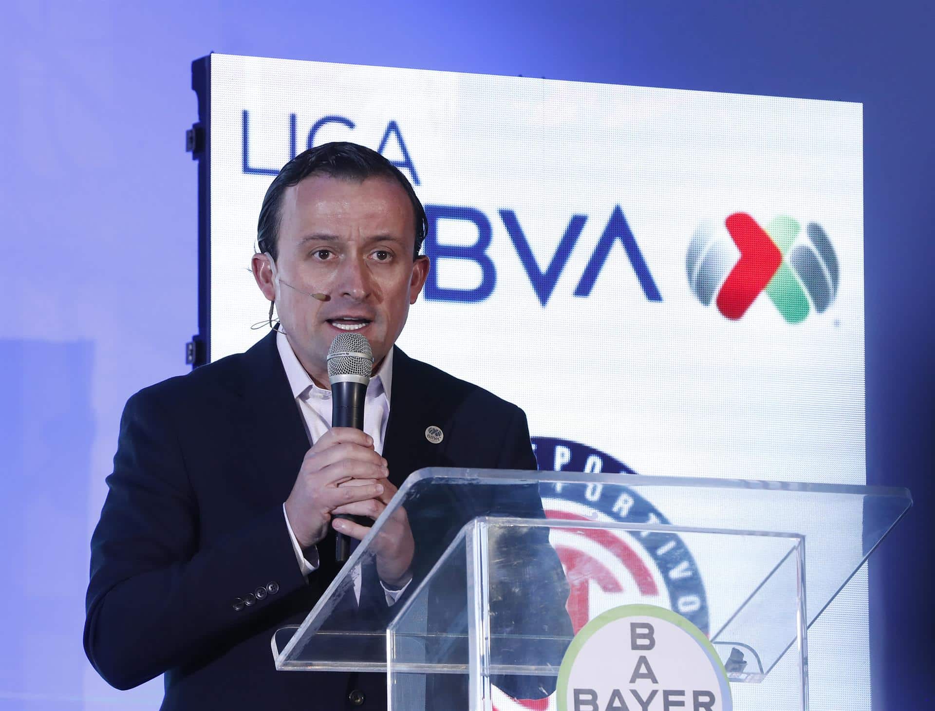 Imagen de archivo del presidente de la Liga MX, Mikel Arriola. EFE/Mario Guzmán