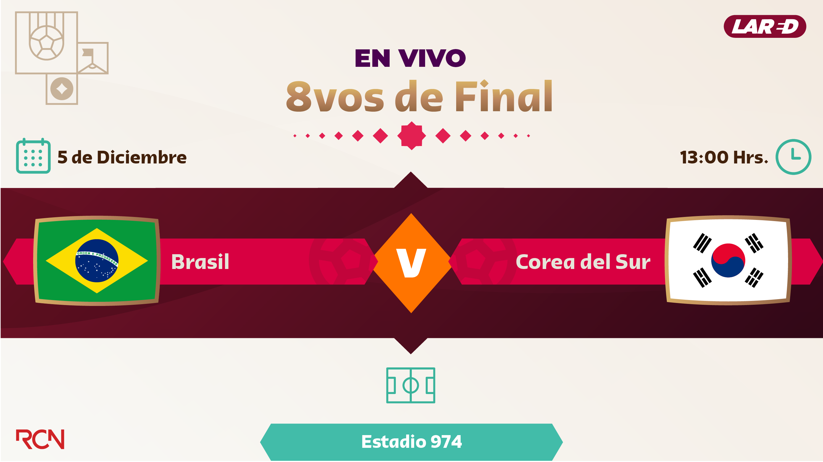 En vivo Brasil vs Corea de Sur Mundial