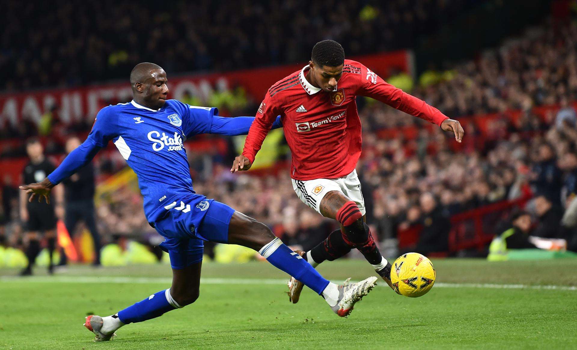 Marcus Rashford, durante el partido. EFE/EPA/Peter Powell.