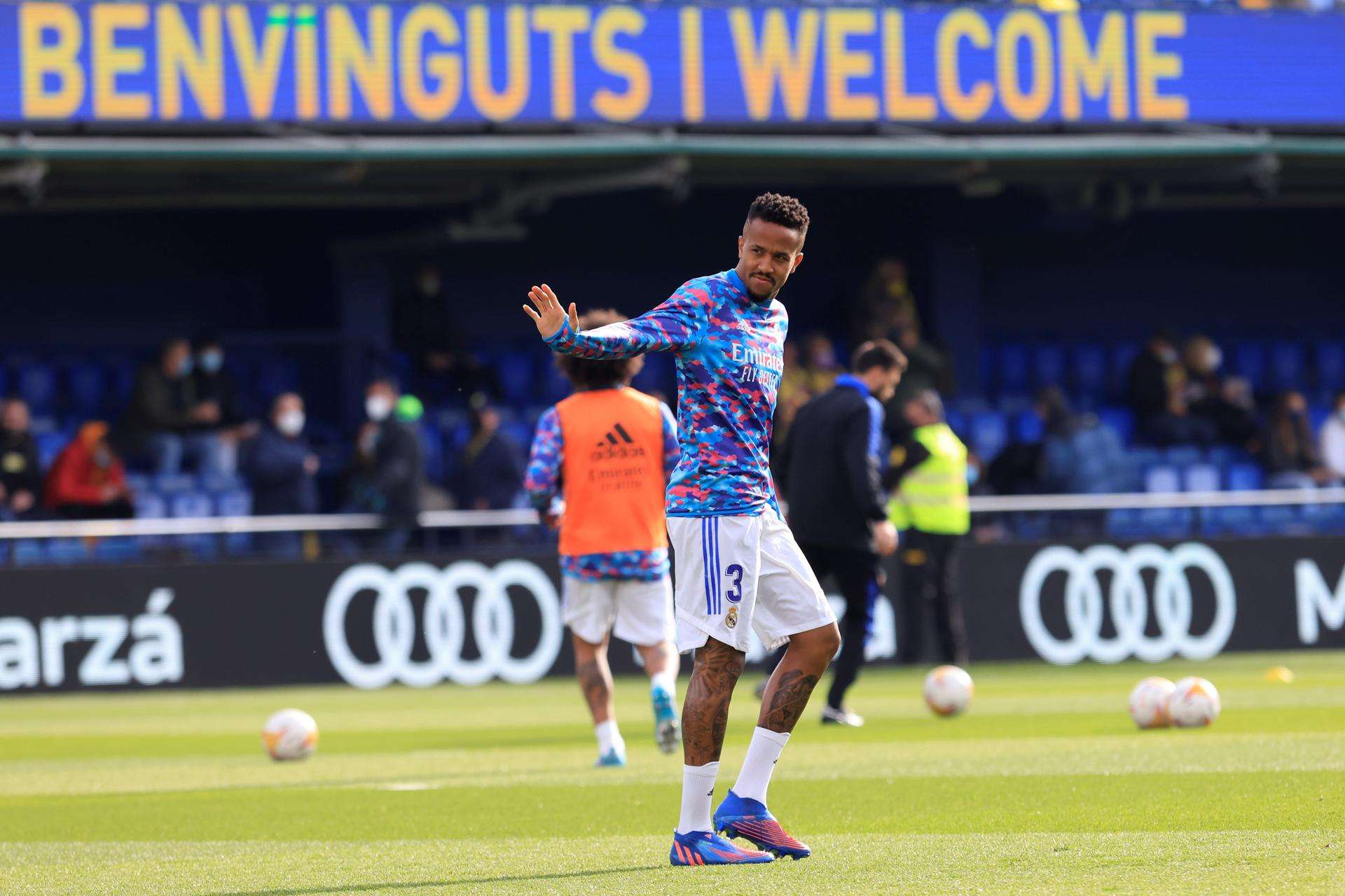 El defensa del Real Madrid Eder Militao, en el Estadio de la Cerámica.-Domenech Castelló