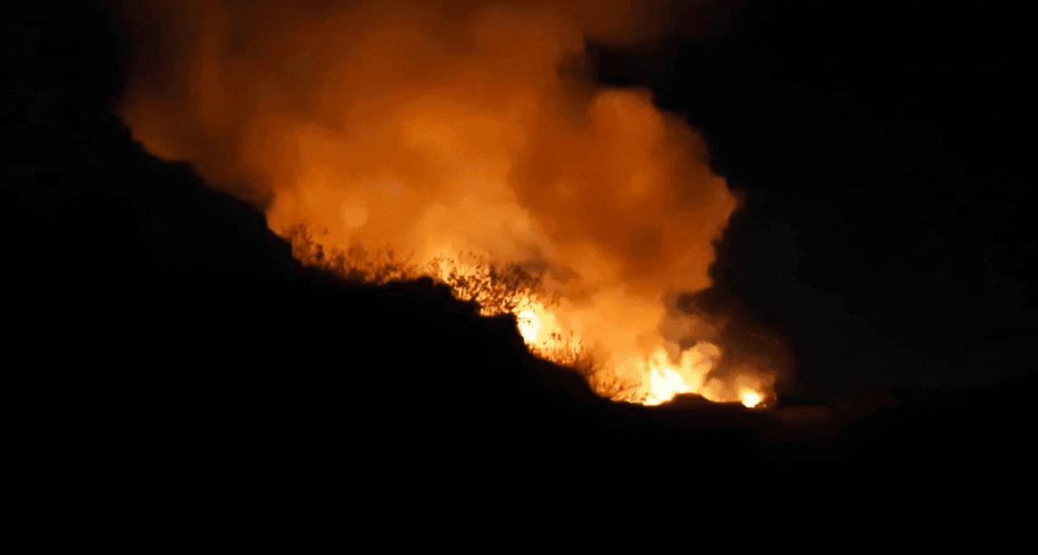 VIDEO | Reportan incendio forestal en interior del basurero de AMSA