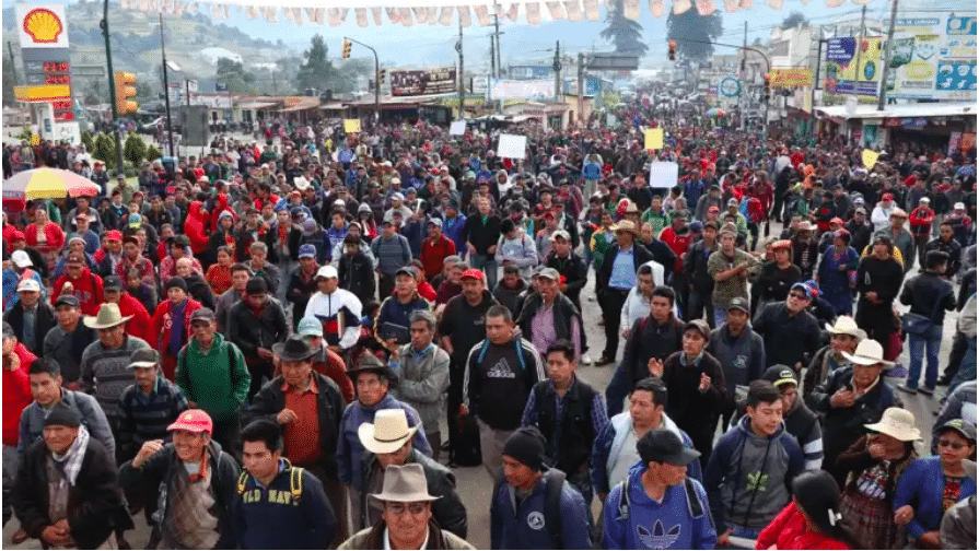 Los puntos donde anunciaron bloqueos 48 Cantones de Totonicapán