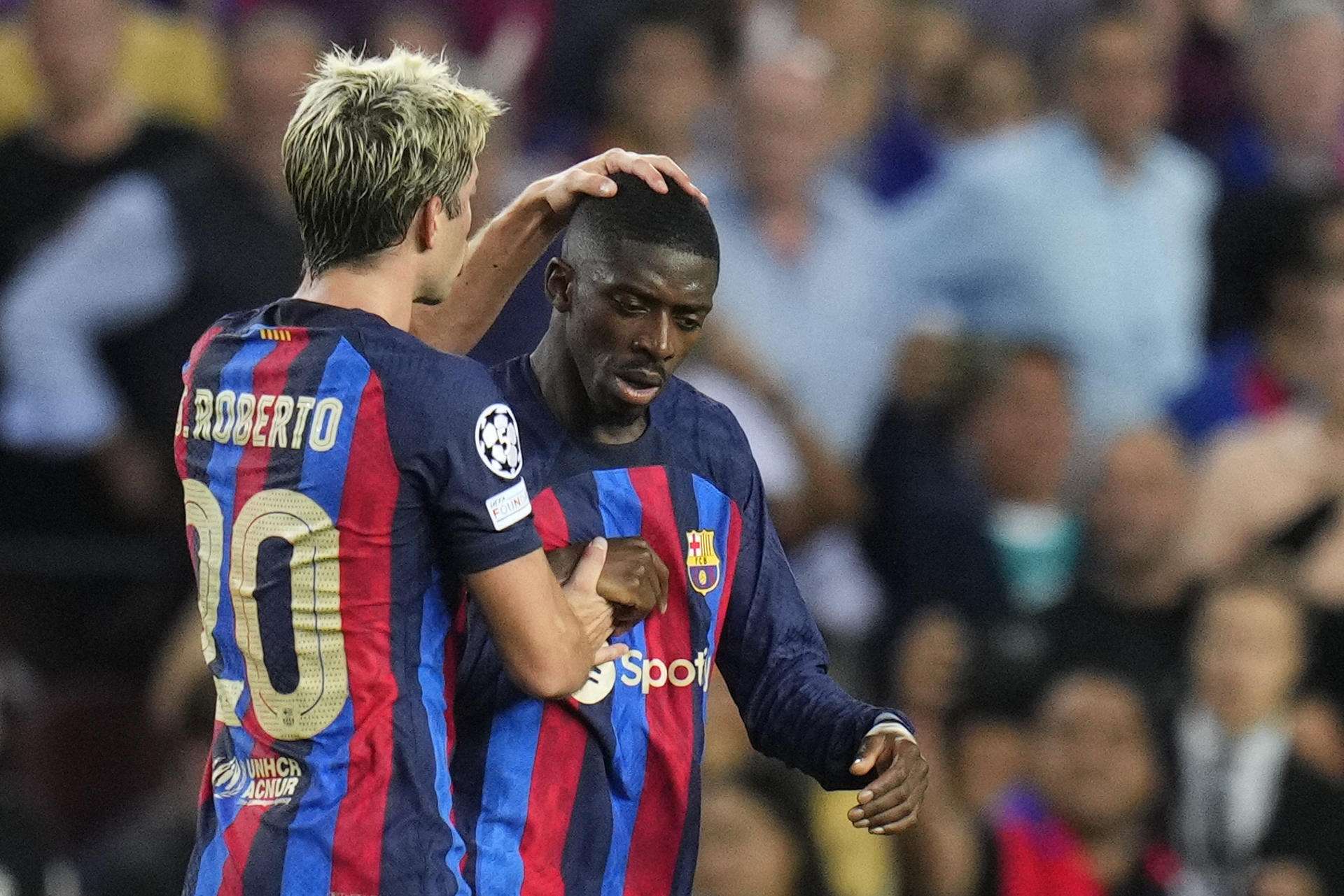 Sergi Roberto: "Espero que Dembélé se quede porque es una pieza clave en el vestuario"