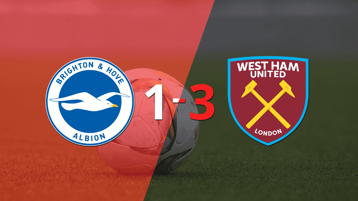 West Ham United se impuso 3 a 1 en su visita a Brighton and Hove