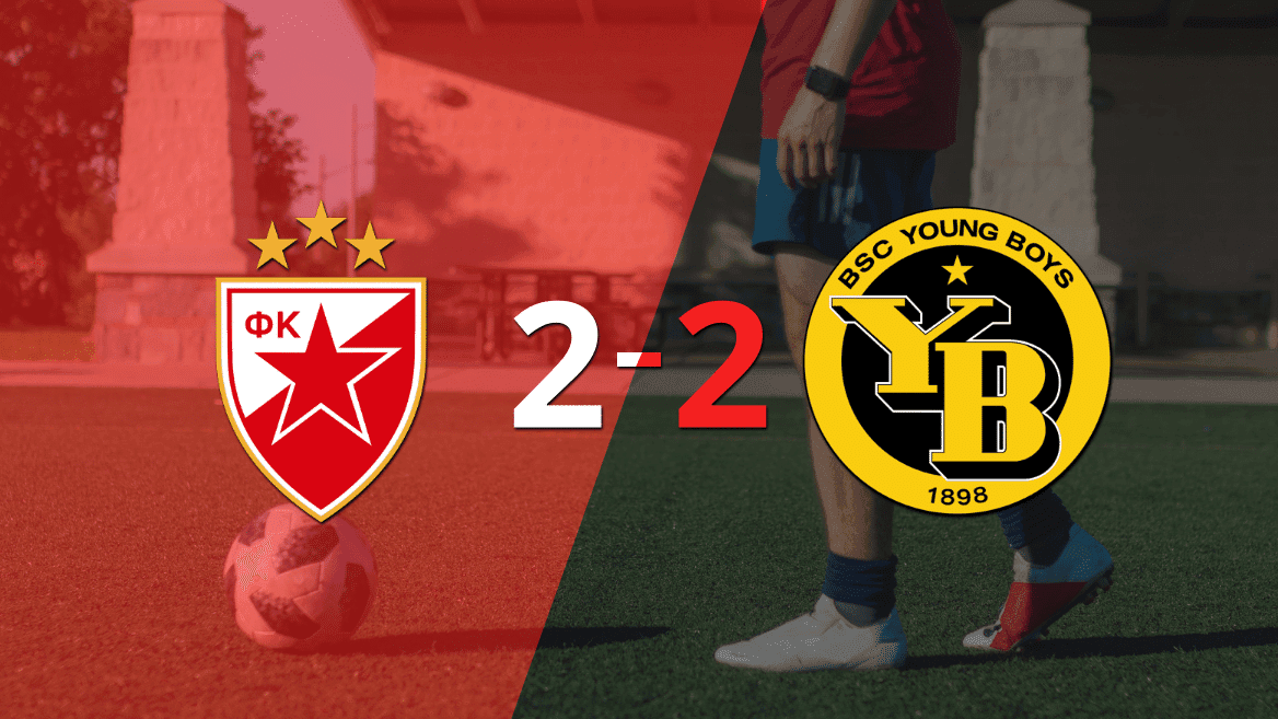Young Boys sacó un punto luego de empatar a 2 goles con Estrella Roja