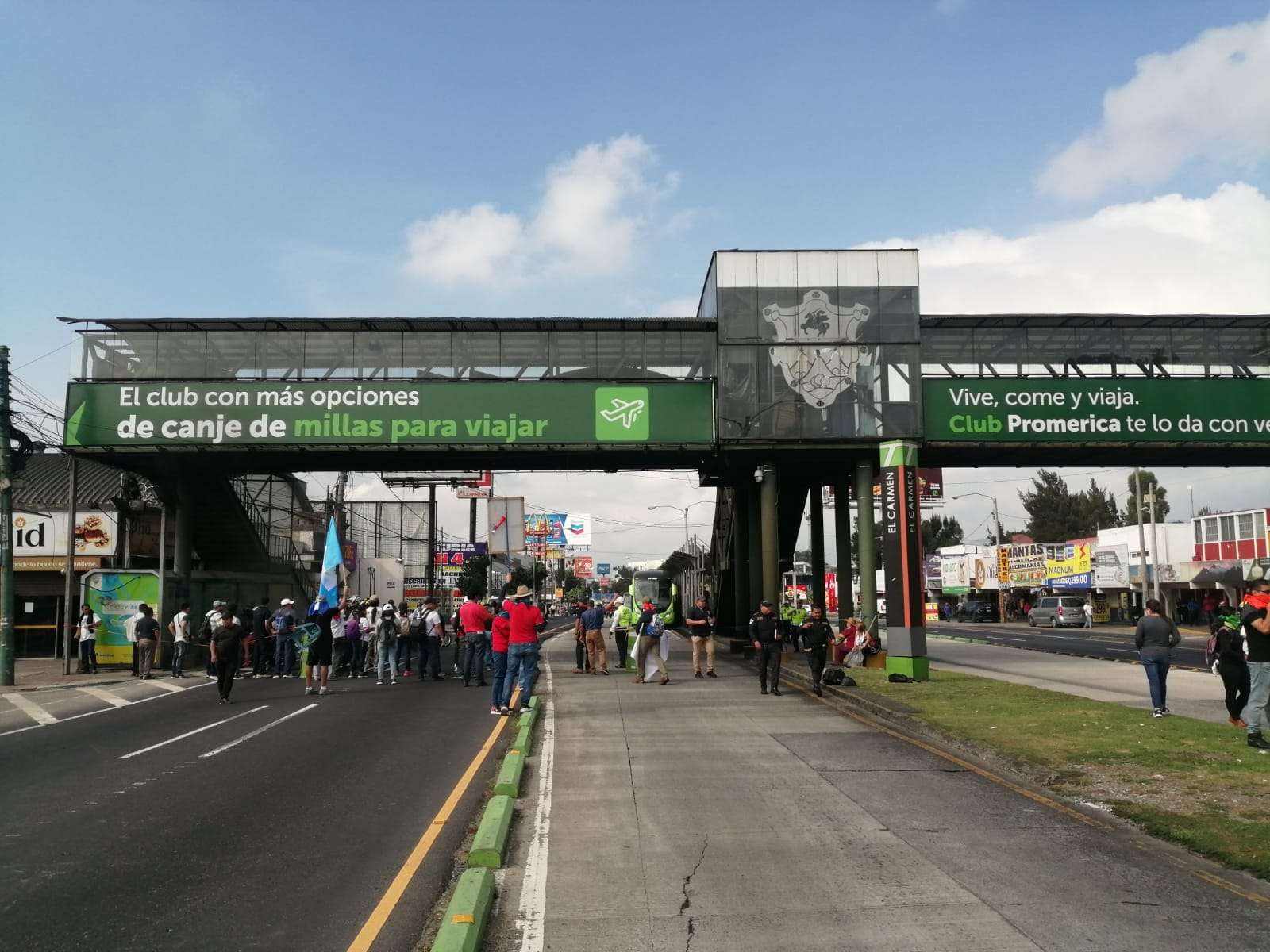 pnc bloqueos Aguilar batres bloqueo