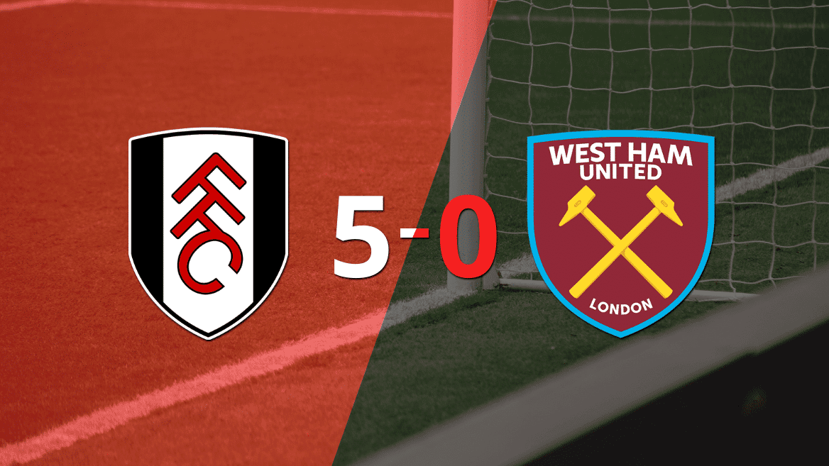 Fulham sentenció con goleada 5-0 a West Ham United